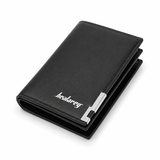 Healarey Genuine Black Leather Wallet for Men | Minimalist Bifold Slim Pocket Wallet