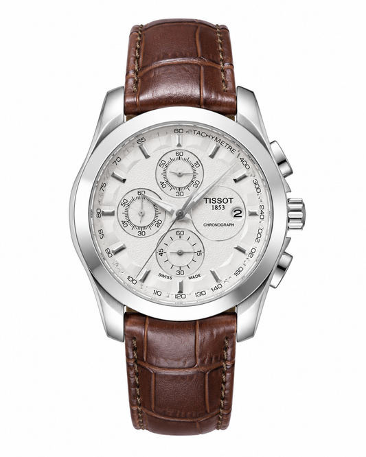 Tissot 1853 Chronograph Classic Watch – Brown Alligator Leather Strap