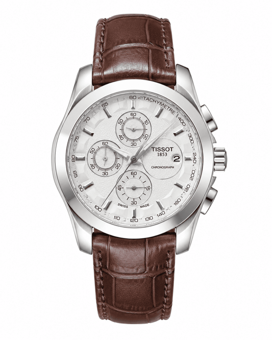 Tissot 1853 Chronograph Classic Watch – Brown Alligator Leather Strap