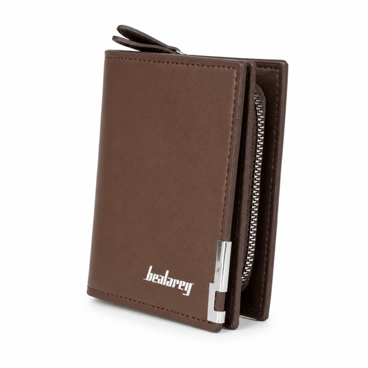 Bealrey Premium Brown Leather Wallet for Men | Minimalist Bifold Slim Pocket Wallet